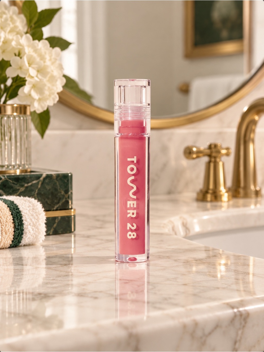 TOWER 28 ShineOn Milky Lip Jelly Coconut Rosy Pink Gloss Full Size